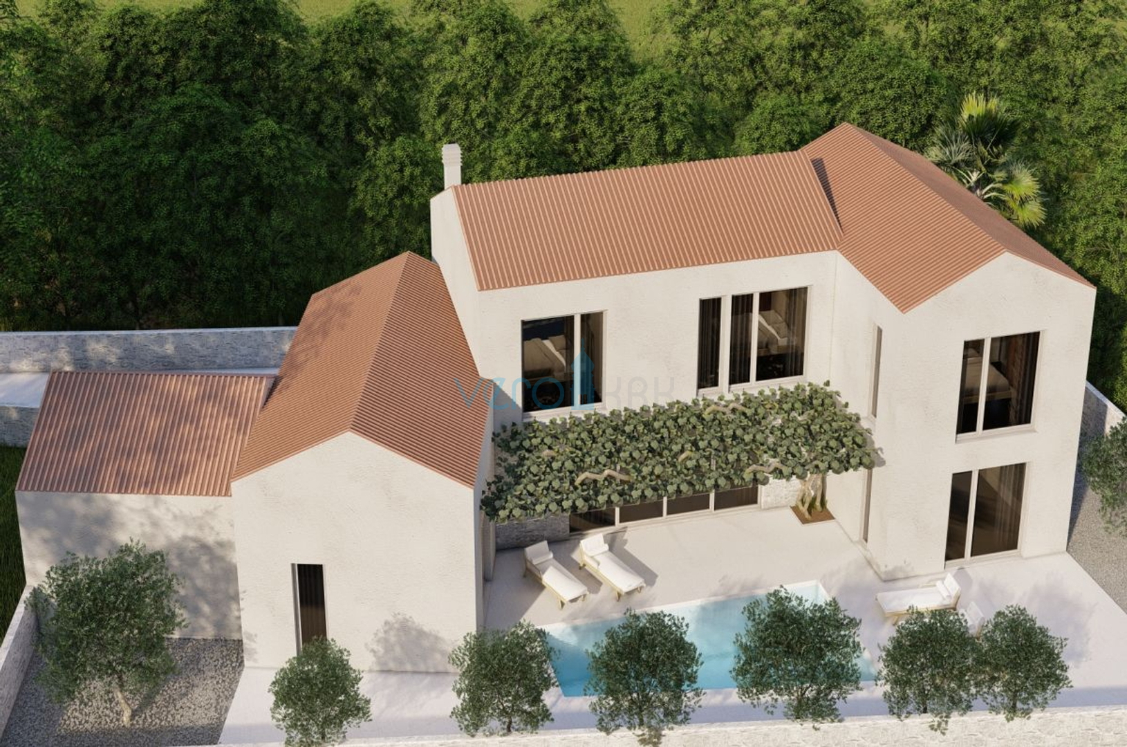 Vrbnik, surroundings, Building land 757 with submitted documentation, for sale